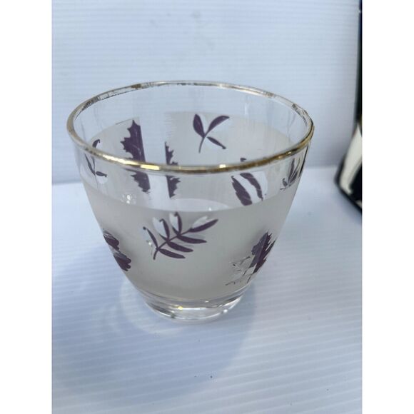 Vintage Libbey Silver Leaf Frosted Glasses - Set of 6 - Picture 7 of 9